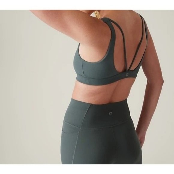 Athleta 531139 Exhale Bra D-DD+ Bali Green Sports Bra Women's Size XS NWT $49 - Picture 2 of 8